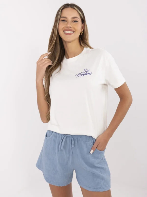 T-shirt biały D12022M02738A