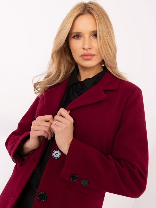 Płaszcz bordowy TW-PL-BI-25533.18