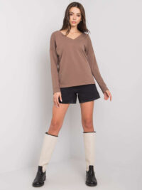 pol_pl_Brazowa-damska-bluzka-z-dlugim-rekawem-Libourne-RUE-PARIS-380777_2