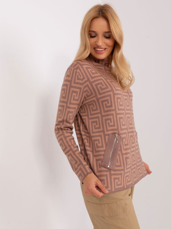 Sweter jasny brązowy AT-SW-2341.00P