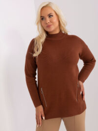 pol_pl_Brazowy-damski-sweter-plus-size-z-zamkami-402130_4
