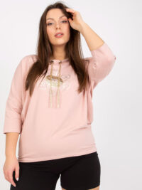 pol_pl_Brudnorozowa-bluzka-plus-size-z-rekawem-3-4-386931_5
