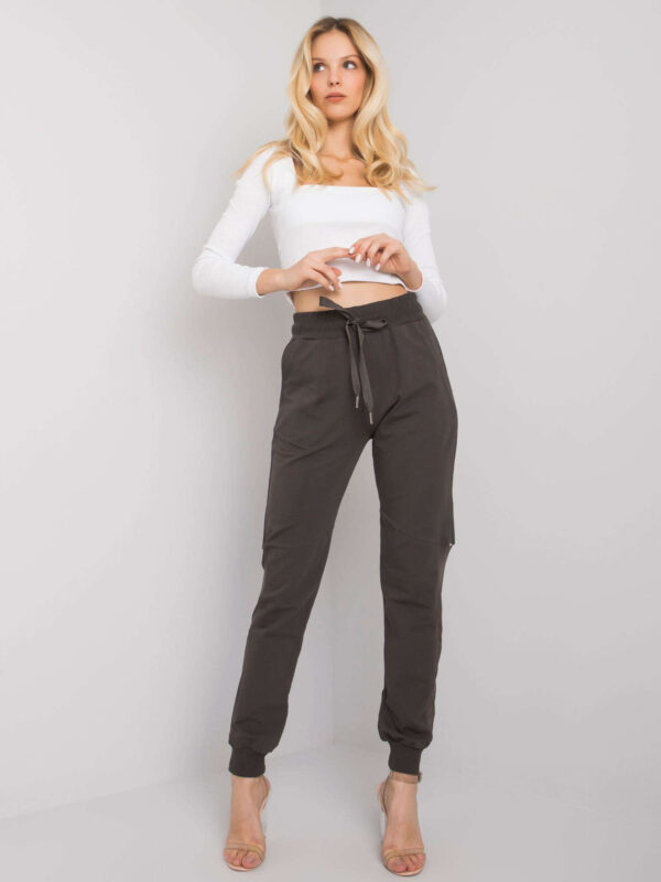 Spodnie dresowe ciemny khaki RV-DR-6896.48P