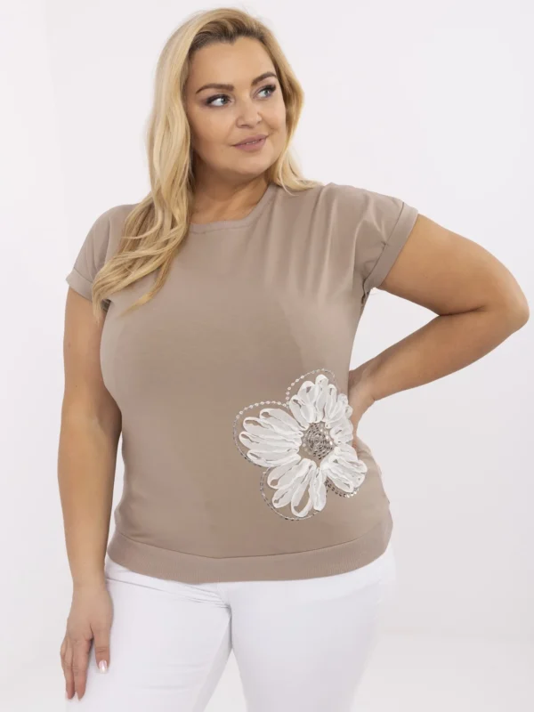 Bluzka ciemny bezowy RV-BZ-A543.94