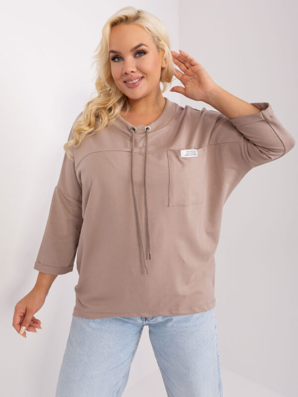 Bluzka ciemny bezowy RV-BZ-9071.79P