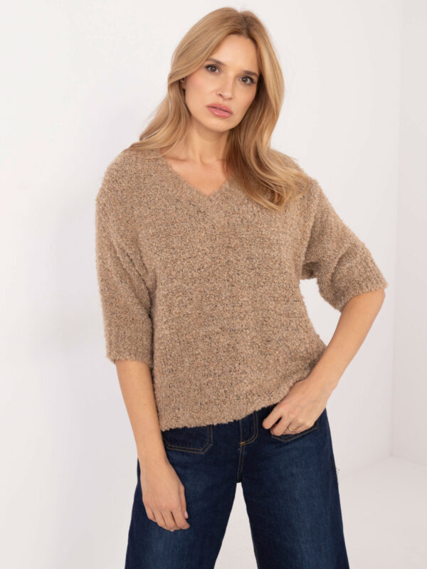 Sweter ciemny bezowy MI-SW-1110.39P