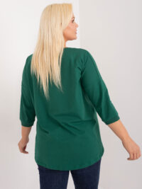 pol_pl_Ciemnozielona-bluzka-plus-size-z-rekawem-3-4-407558_5