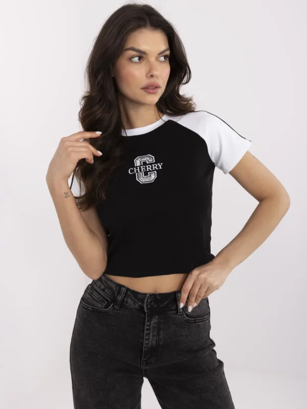 T-shirt czarno-biały NM-TS-NG3772.82
