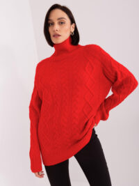 pol_pl_Czerwony-sweter-oversize-w-warkocze-z-dzianiny-403571_4