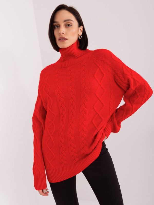 Sweter czerwony AT-SW-2355-2.30X
