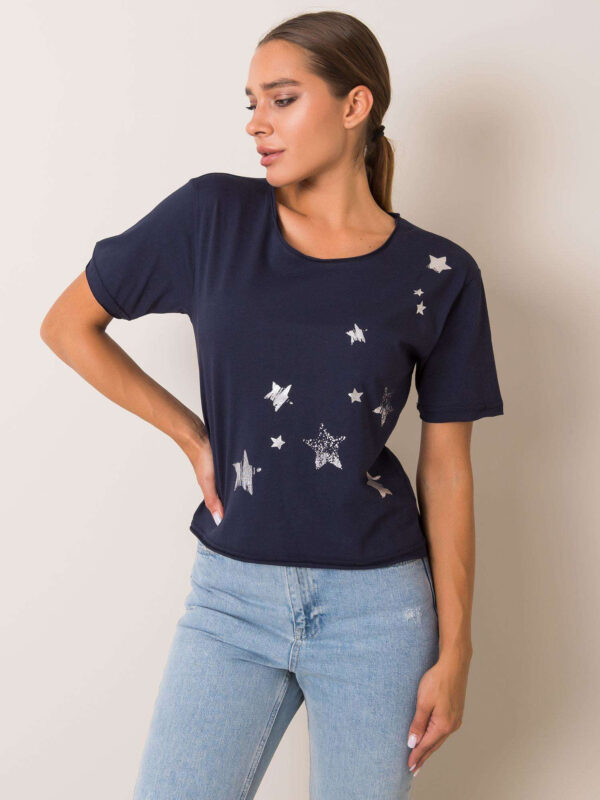 T-shirt granatowy 131-TS-AMZ1010.34P