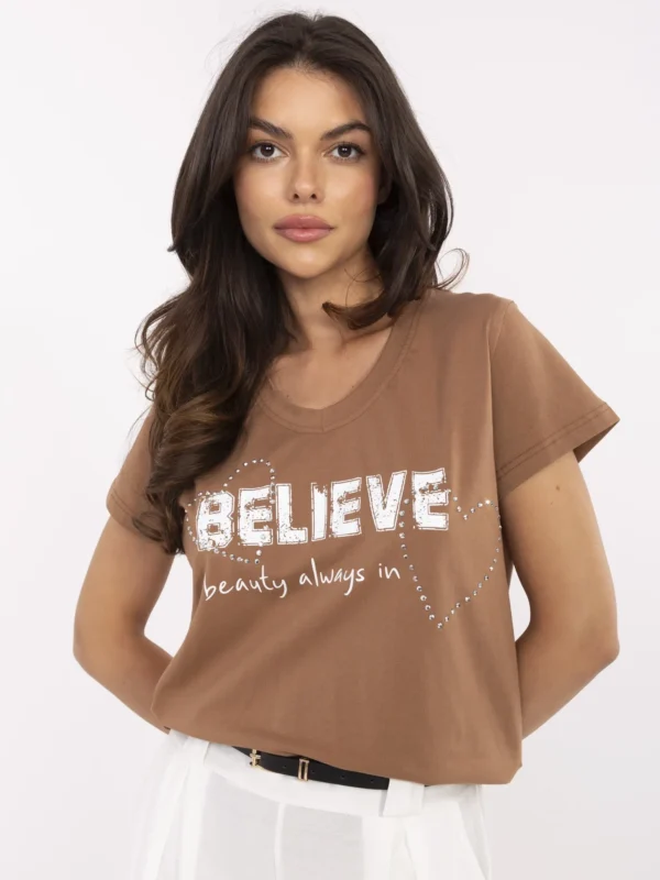 T-shirt jasny brązowy CLM-TS-1726.87