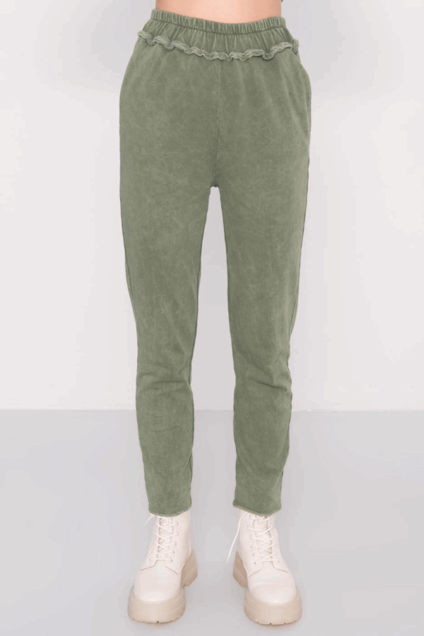 Spodnie dresowe khaki 15891
