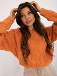 pol_pl_Pomaranczowy-damski-sweter-oversize-we-wzory-408963_2