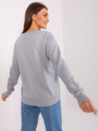 pol_pl_Szary-damski-sweter-klasyczny-z-bawelna-401720_5